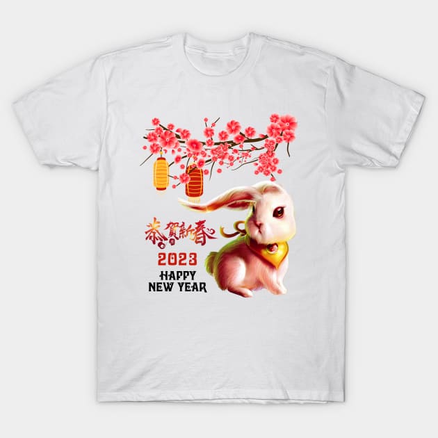 Year Of The Rabbit 2023 Happy Lunar New Year Chinese Zodiac T-Shirt by MooneyEscobarnnzhb